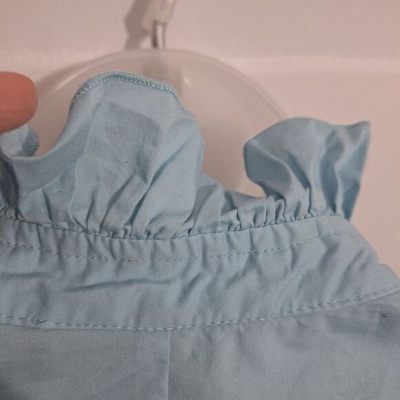 Debbie Shuchat Womens Victorian Sleeveless Blouse Ruffle Empire Coquette Size 12 - Picture 8 of 11